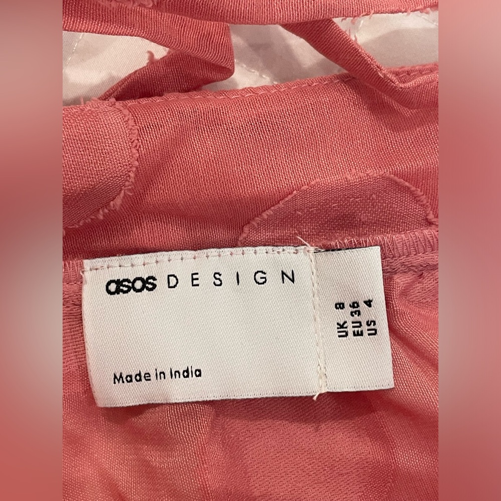 ASOS DESIGN tie front ruched mini‎ dress- Size 4 - Picture 12 of 12